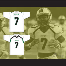 Load image into Gallery viewer, Malik Willis 7 Roswell High School Hornets White Football Jersey 2