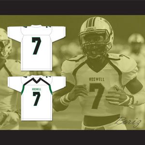 Malik Willis 7 Roswell High School Hornets White Football Jersey 1