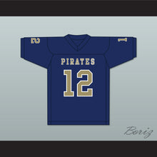 Load image into Gallery viewer, Malik Collins 12 Independence Community College Pirates Dark Blue Football Jersey