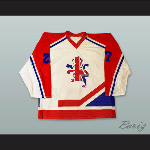Malo 27 Great Britain White Hockey Jersey