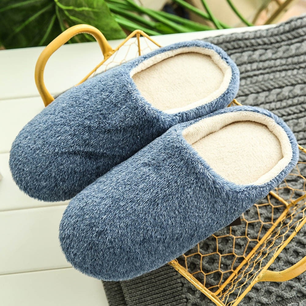 Man Slipper Soft Plush Home Slippers Men Indoor Cotton Shoes Big Size Winter Casual Sneakers For Man Floor Warm Slipper#10