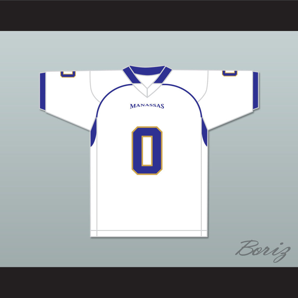 Chavis Daniels 0 Manassas Tigers High School White Football Jersey Undefeated