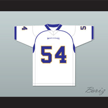 Load image into Gallery viewer, Montrail &#39;Money&#39; Brown 54 Manassas Tigers High School White Football Jersey Undefeated