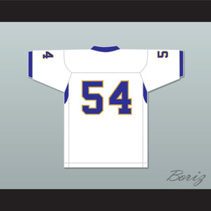 Montrail 'Money' Brown 54 Manassas Tigers High School White Football Jersey Undefeated
