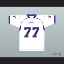 Load image into Gallery viewer, O.C. Brown 77 Manassas Tigers High School White Football Jersey Undefeated