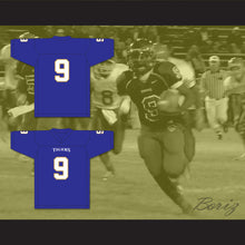 Load image into Gallery viewer, Omar Williams 9 Manassas Tigers High School Blue Football Jersey Undefeated