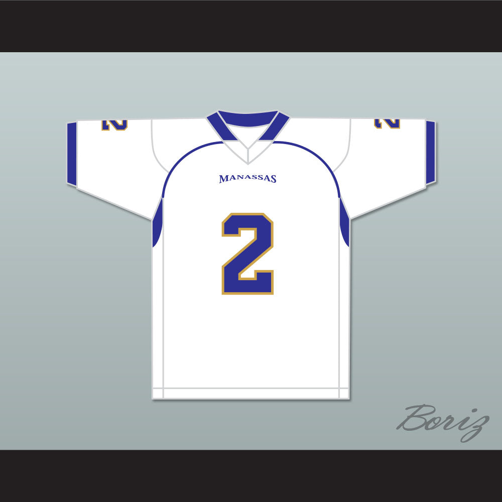 Parker 2 Manassas Tigers High School White Football Jersey Undefeated
