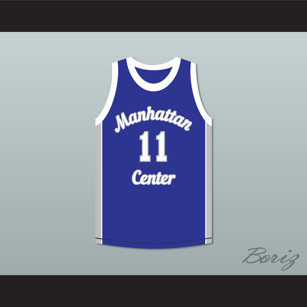 Cameron Giles 11 Manhattan Center Rams Blue Basketball Jersey