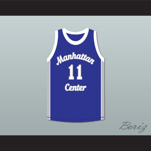 Rapper Cameron 'Flea' Giles 11 Manhattan Center Rams Blue Basketball Jersey