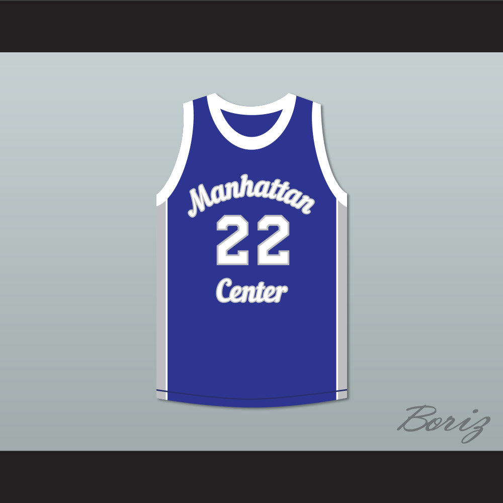Rapper Mason 'Mase' Betha 22 Manhattan Center Rams Blue Basketball Jersey