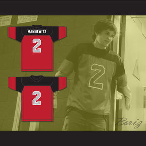 Manny Mankiewitz 2 Blackfoot High School Red Football Jersey 2