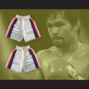 Manny Pacquiao White Boxing Shorts