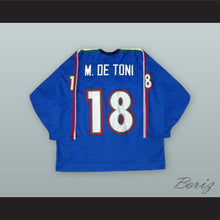 Load image into Gallery viewer, Manuel de Toni 18 Italy National Team Blue Hockey Jersey