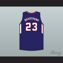 Load image into Gallery viewer, MarJon Beauchamp 23 Nathan Hale High School Raiders Navy Blue Basketball Jersey 2