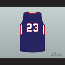 Load image into Gallery viewer, MarJon Beauchamp 23 Nathan Hale High School Raiders Navy Blue Basketball Jersey 1