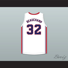 Load image into Gallery viewer, MarJon Beauchamp 32 Nathan Hale High School Raiders White Basketball Jersey 2