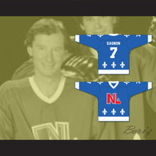 Load image into Gallery viewer, Marc Gagnon 7 Le National de Québec Blue Hockey Jersey- Lance et compte (He Shoots, He Scores)