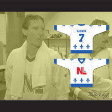 Load image into Gallery viewer, Marc Gagnon 7 Le National de Québec White Hockey Jersey- Lance et compte (He Shoots, He Scores)