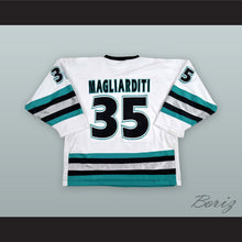 Load image into Gallery viewer, Marc Magliarditi 35 Richmond Renegades White Hockey Jersey