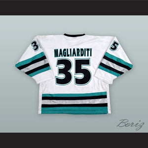 Marc Magliarditi 35 Richmond Renegades White Hockey Jersey