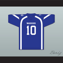 Load image into Gallery viewer, Marcos Gutierrez 10 Liberty Christian School Warriors Blue Football Jersey