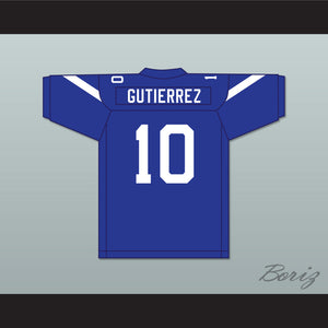 Marcos Gutierrez 10 Liberty Christian School Warriors Blue Football Jersey
