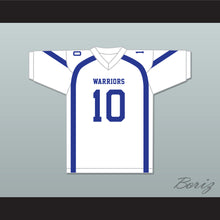 Load image into Gallery viewer, Marcos Gutierrez 10 Liberty Christian School Warriors White Football Jersey