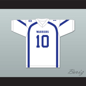 Marcos Gutierrez 10 Liberty Christian School Warriors White Football Jersey