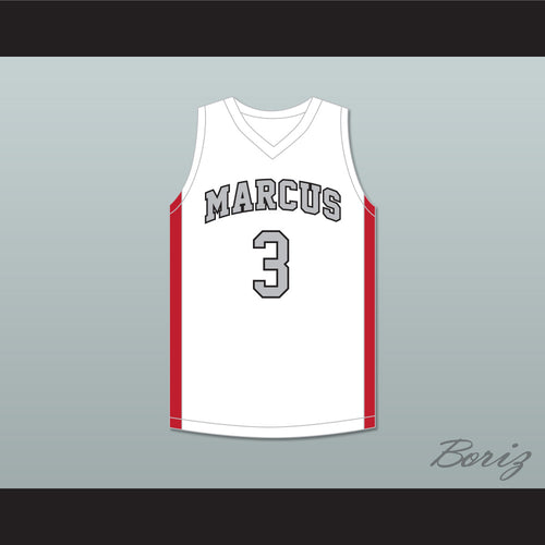 Marcus Smart 3 Edward S. Marcus High School Marauders White Basketball Jersey 2
