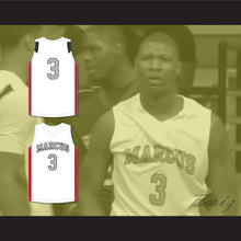Load image into Gallery viewer, Marcus Smart 3 Edward S. Marcus High School Marauders White Basketball Jersey 1