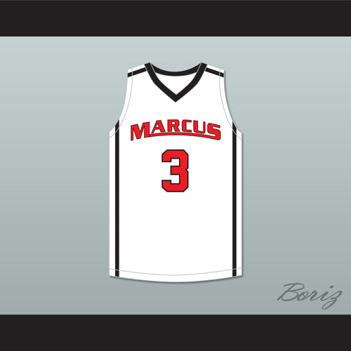 Marcus Smart 3 Edward S. Marcus High School Marauders White Basketball Jersey 4