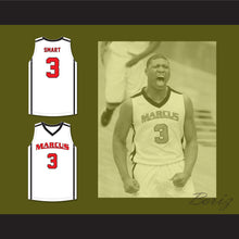 Load image into Gallery viewer, Marcus Smart 3 Edward S. Marcus High School Marauders White Basketball Jersey 4