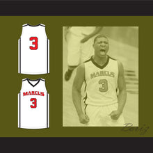 Load image into Gallery viewer, Marcus Smart 3 Edward S. Marcus High School Marauders White Basketball Jersey 3