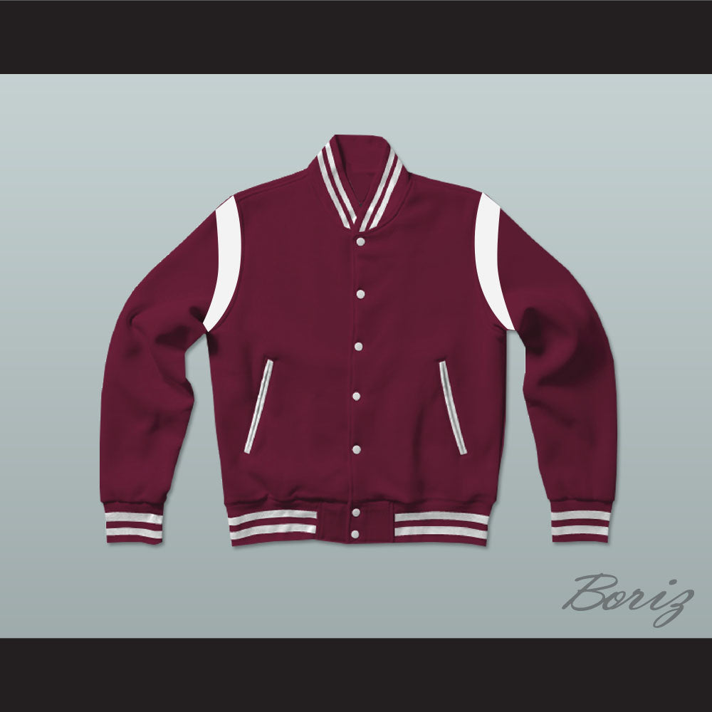 Marcus Burnett Bad Boys Maroon Varsity Letterman Jacket-Style Sweatshirt