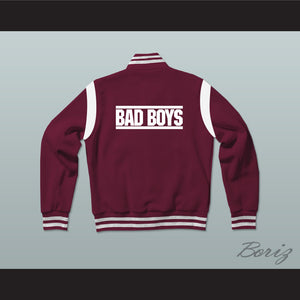 Marcus Burnett Bad Boys Maroon Varsity Letterman Jacket-Style Sweatshirt