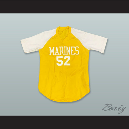Marines 52 Yellow Pullover Baseball Jersey