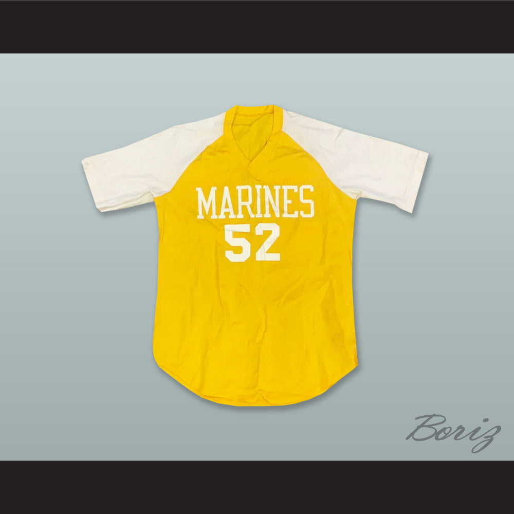 Marines 52 Yellow Pullover Baseball Jersey