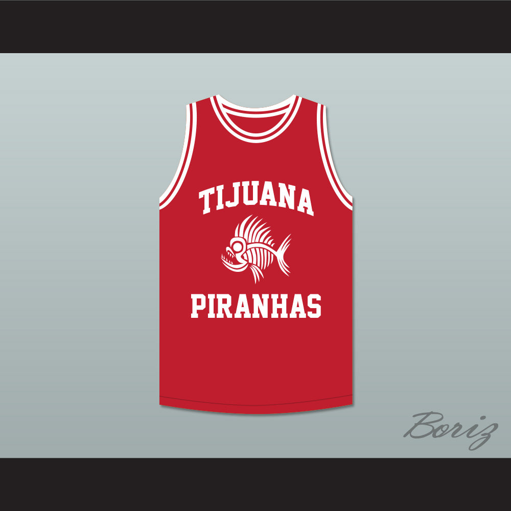 Mario Lopez 23 Tijuana Piranhas Red Basketball Jersey Mexican Expansion Team