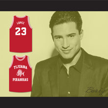 Load image into Gallery viewer, Mario Lopez 23 Tijuana Piranhas Red Basketball Jersey Mexican Expansion Team