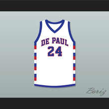 Load image into Gallery viewer, Mark Aguirre 24 DPaul school  White Basketball Jersey