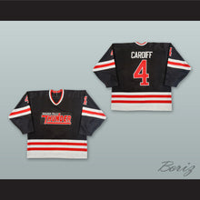 Load image into Gallery viewer, Mark Cardiff 4 Niagara Falls Thunder Black Hockey Jersey