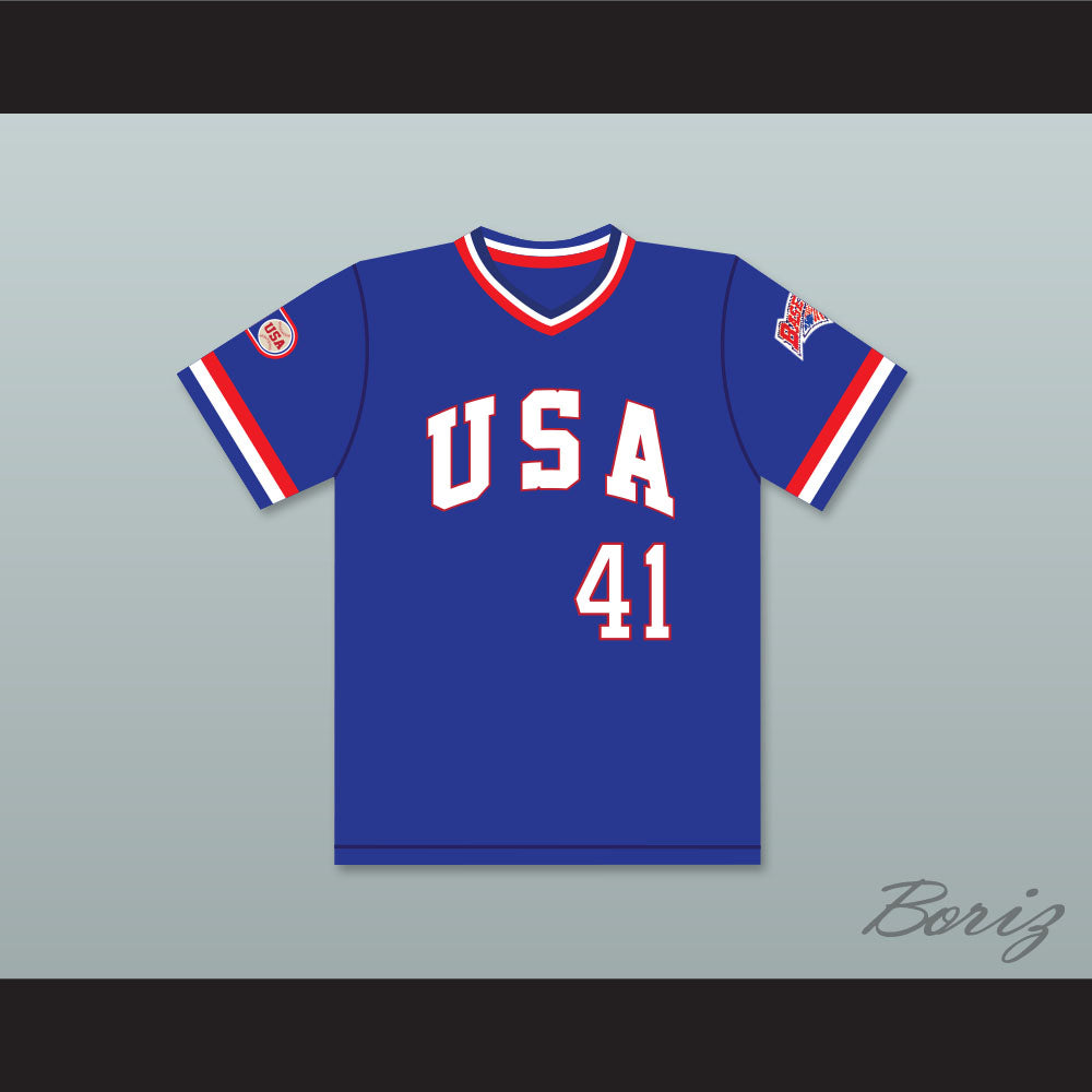 Mark McGwire 41 1984 USA Team Blue Baseball Jersey