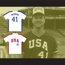 Load image into Gallery viewer, Mark McGwire 41 1984 USA Team White Baseball Jersey