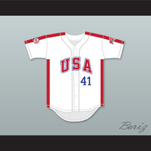 Load image into Gallery viewer, Mark McGwire 41 1984 USA Team White Button Down Baseball Jersey