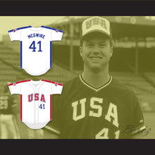 Load image into Gallery viewer, Mark McGwire 41 1984 USA Team White Button Down Baseball Jersey
