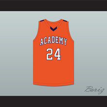 Load image into Gallery viewer, Mark Williams 24 Norfolk Academy Bulldogs Orange Basketball Jersey 2