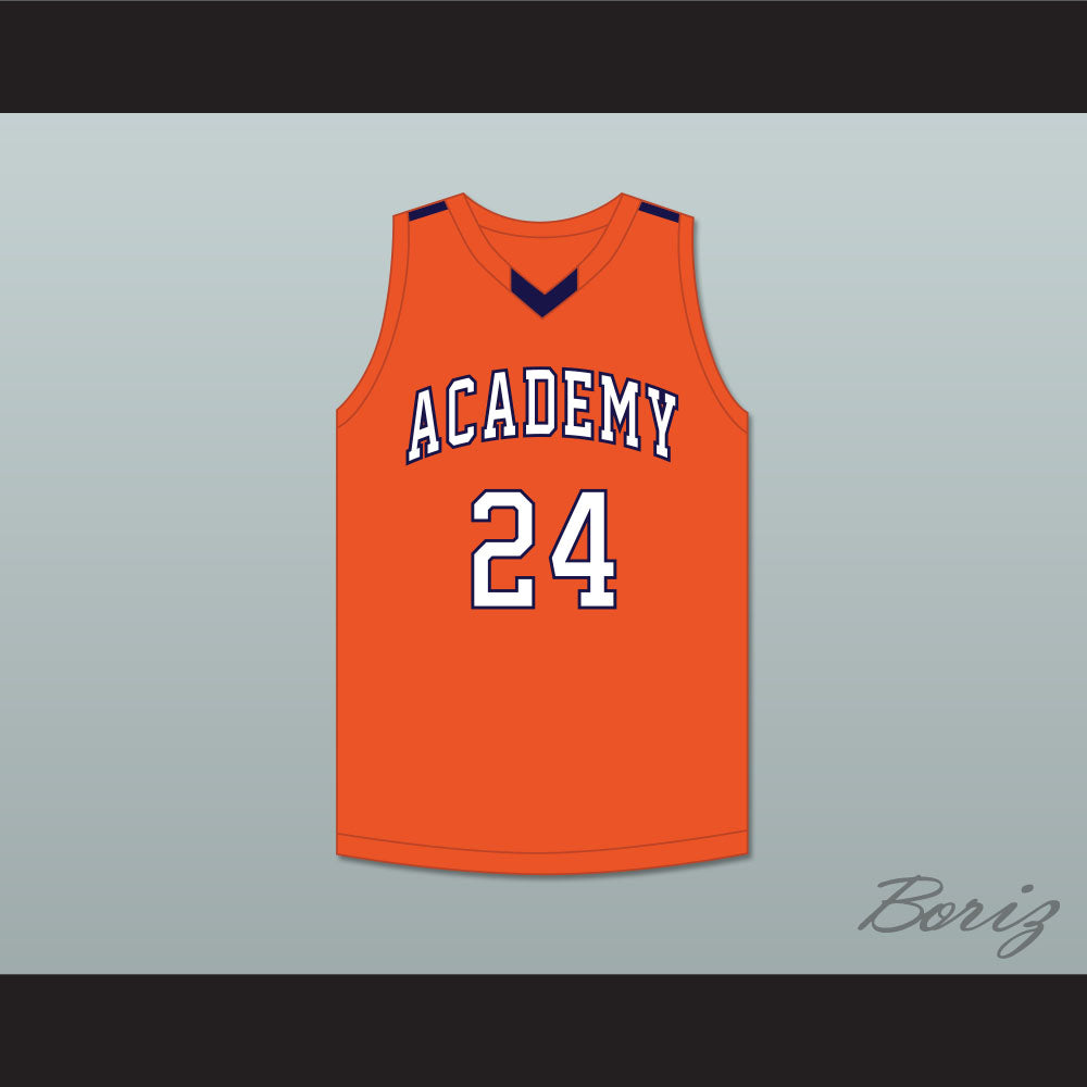 Mark Williams 24 Norfolk Academy Bulldogs Orange Basketball Jersey 2