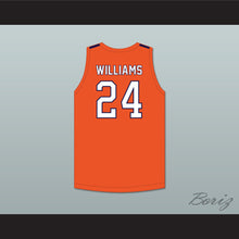 Load image into Gallery viewer, Mark Williams 24 Norfolk Academy Bulldogs Orange Basketball Jersey 2