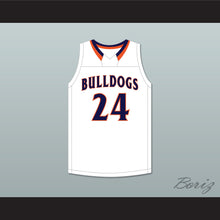 Load image into Gallery viewer, Mark Williams 24 Norfolk Academy Bulldogs White Basketball Jersey 2