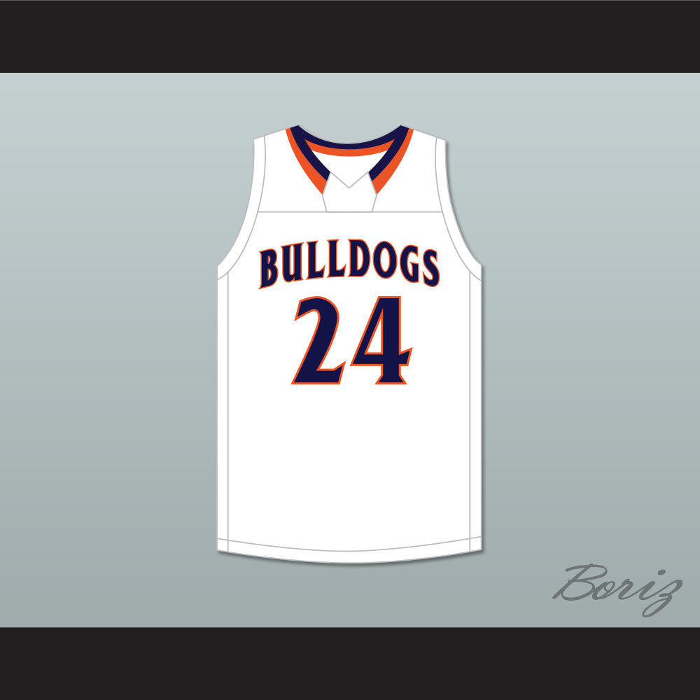 Mark Williams 24 Norfolk Academy Bulldogs White Basketball Jersey 2